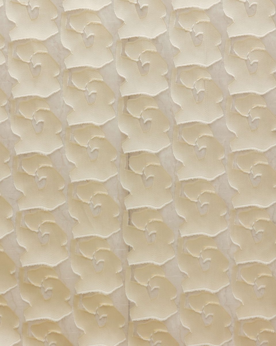 Italian Silk Jacquard Geometric Fabric - Polyester, Viscose - Sharqiya - الشرقية