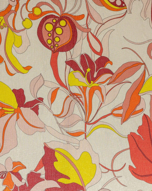 Italian Silk Lurex Floral Fabric - Polyester, Chiffon - Sharqiya - الشرقية
