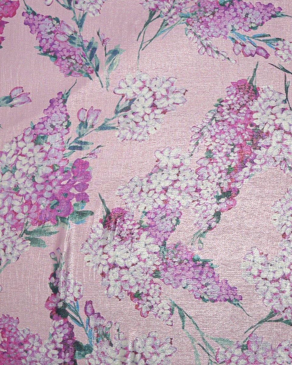 Jacob Sheilefer Silk Lurex Floral Fabric - Pure Silk - Sharqiya - الشرقية