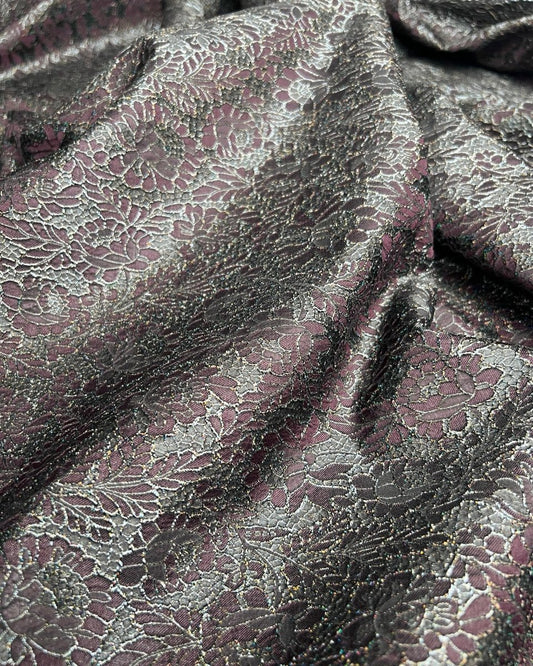 Jacquard Lurex Floral Fabric - Polyester - Sharqiya - الشرقية
