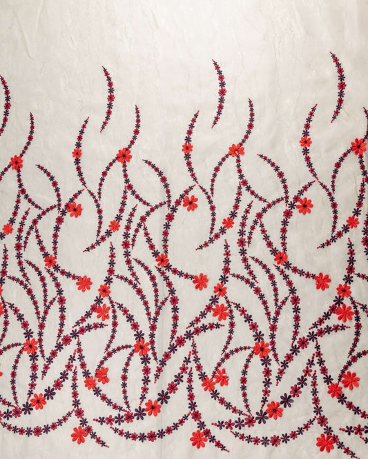 Korean Silk Embroidered Fabric - Pure Silk - Sharqiya - الشرقية