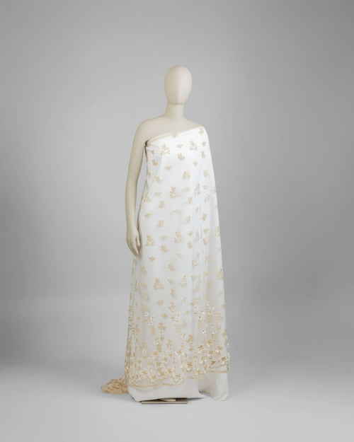 Korean Silk Tulle Floral Fabric - Polyester - Sharqiya - الشرقية