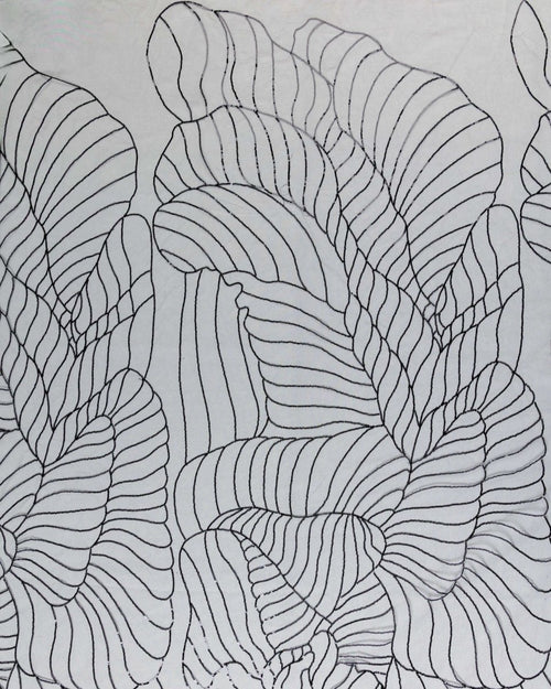 Korean Tulle Polyester Geometric Fabric - Sharqiya - الشرقية