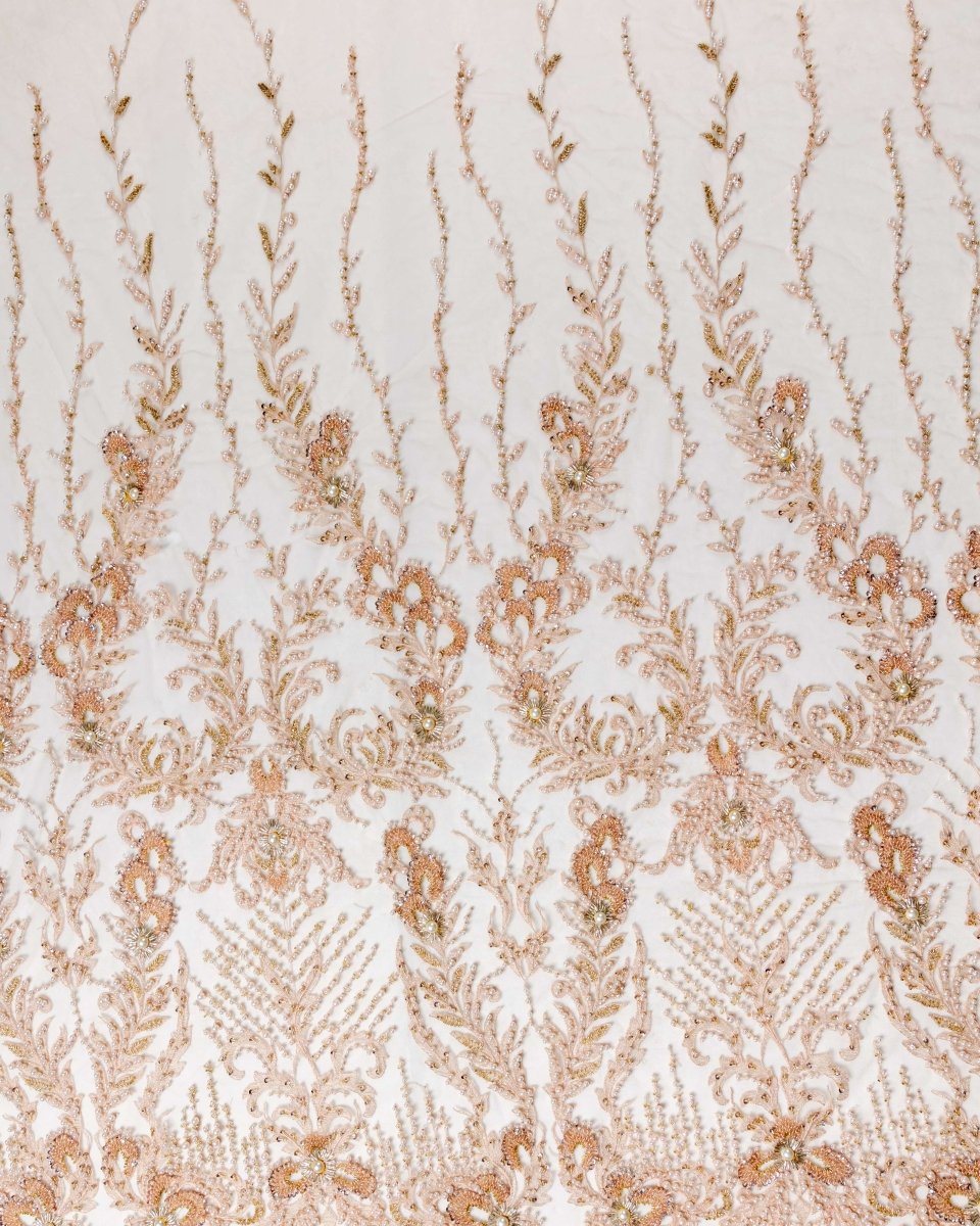 Korean Tulle Polyester Geometric Fabric - Sharqiya - الشرقية