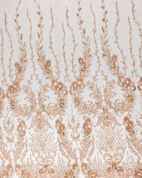 Korean Tulle Polyester Geometric Fabric - Sharqiya - الشرقية