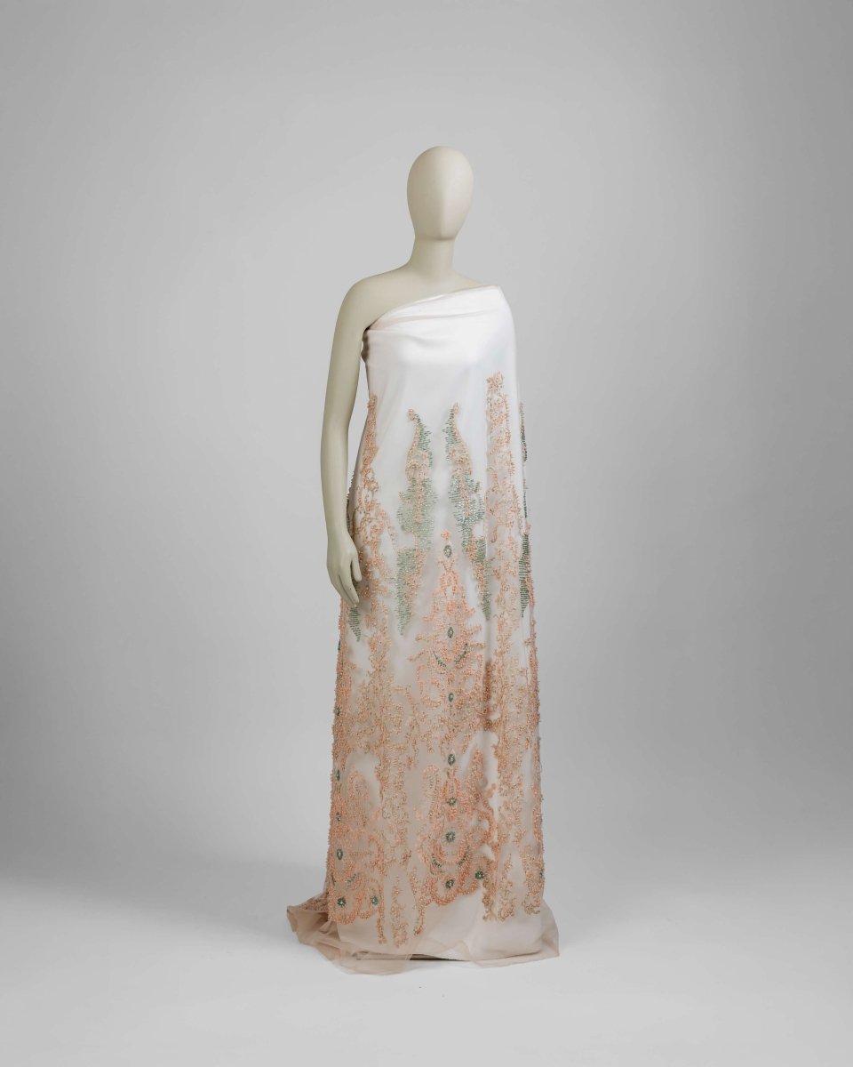 Korean Tulle Polyester Geometric Fabric - Sharqiya - الشرقية