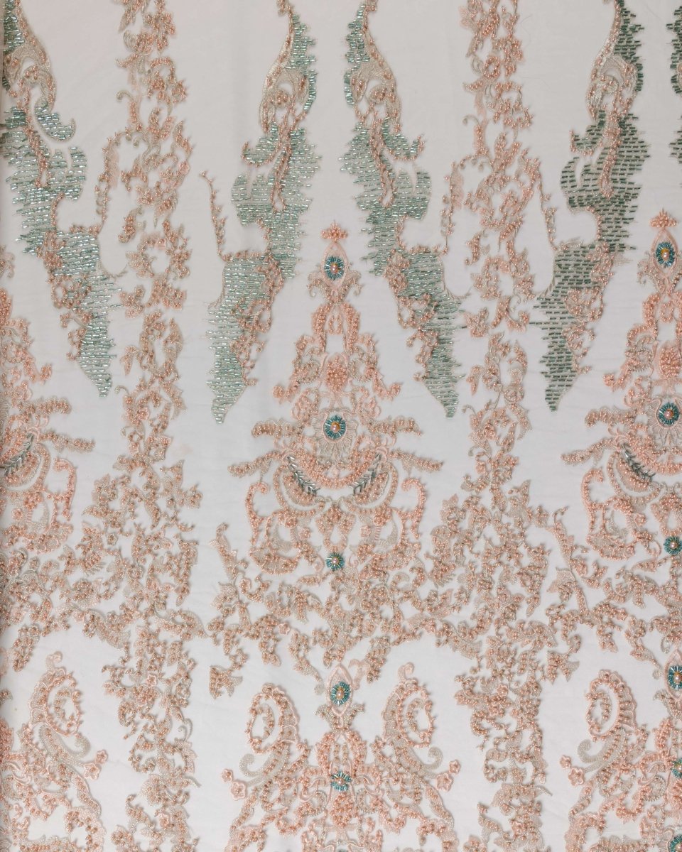 Korean Tulle Polyester Geometric Fabric - Sharqiya - الشرقية