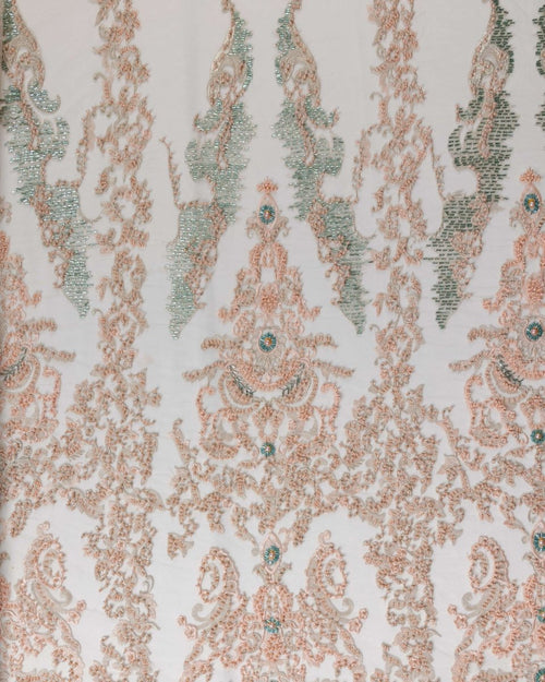 Korean Tulle Polyester Geometric Fabric - Sharqiya - الشرقية