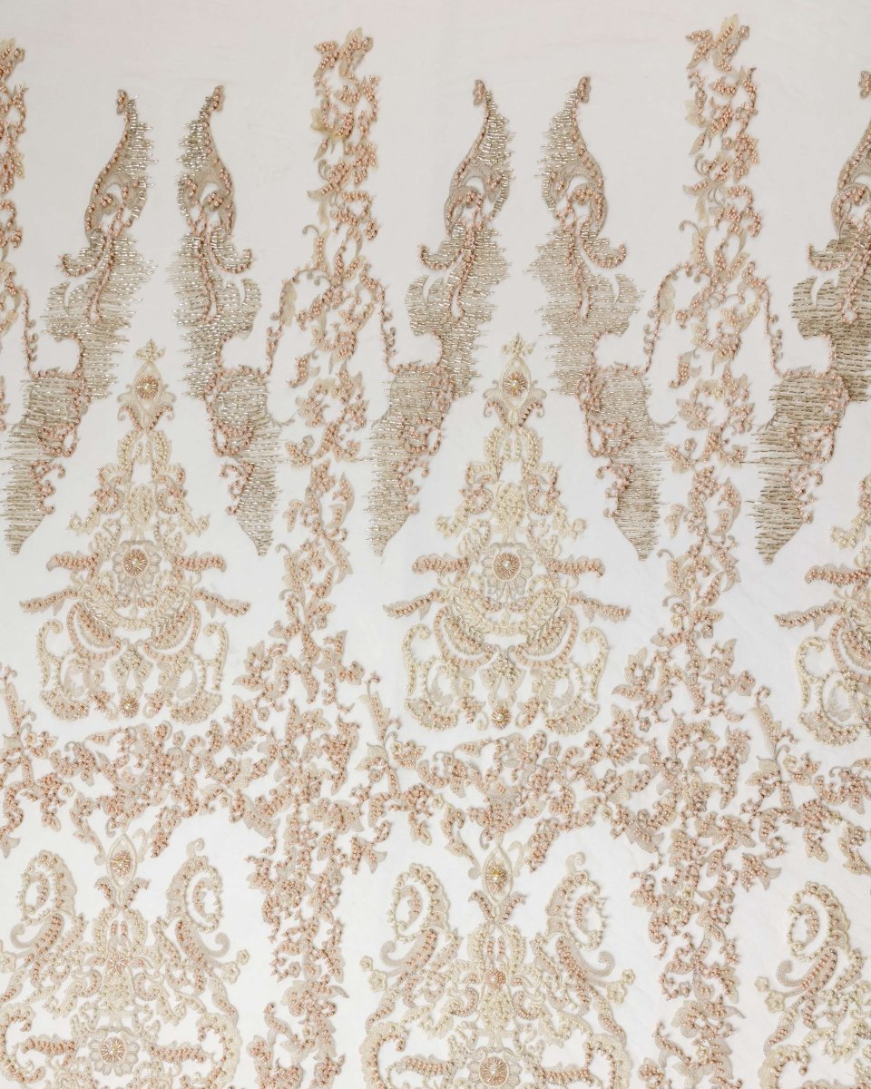 Korean Tulle Polyester Geometric Fabric - Sharqiya - الشرقية