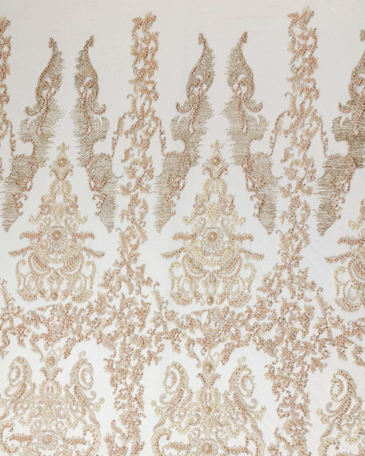 Korean Tulle Polyester Geometric Fabric - Sharqiya - الشرقية