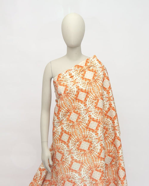 Linen Cotton Geometric Fabric - Sharqiya - الشرقية