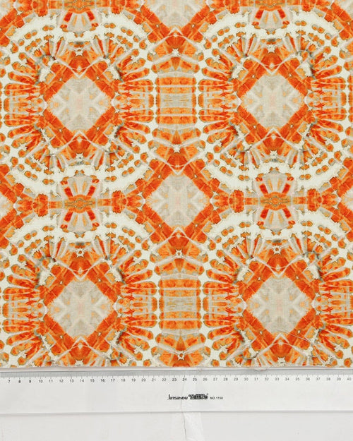 Linen Cotton Geometric Fabric - Sharqiya - الشرقية