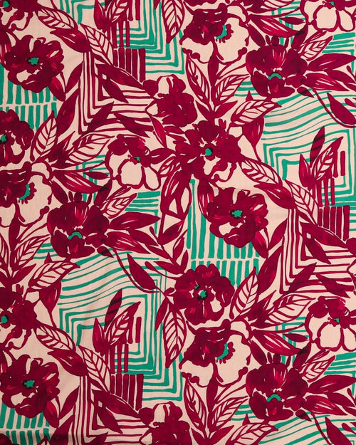 Linen Viscose Floral Fabric - Sharqiya - الشرقية