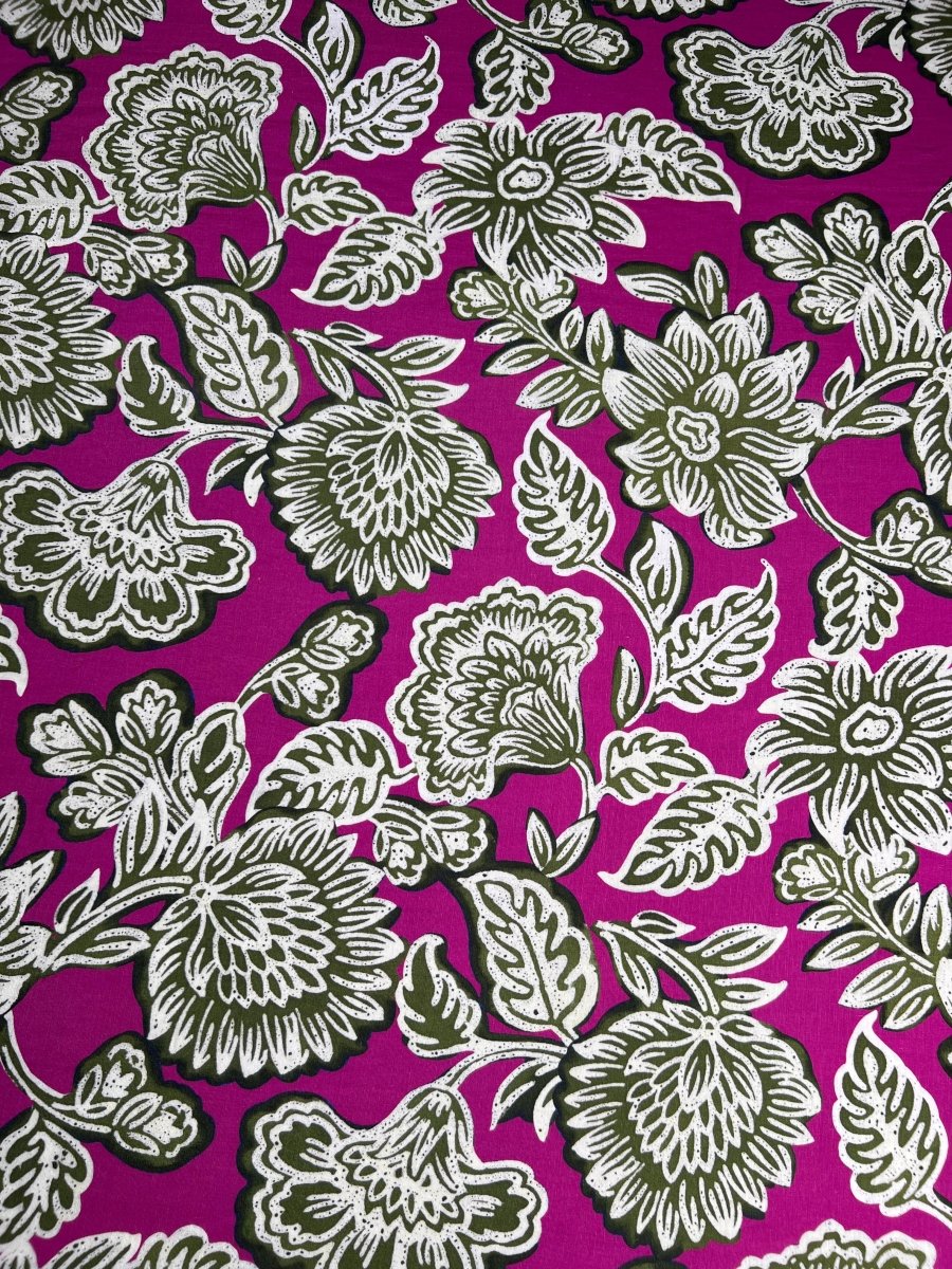 Linen Viscose Floral Fabric - Sharqiya - الشرقية