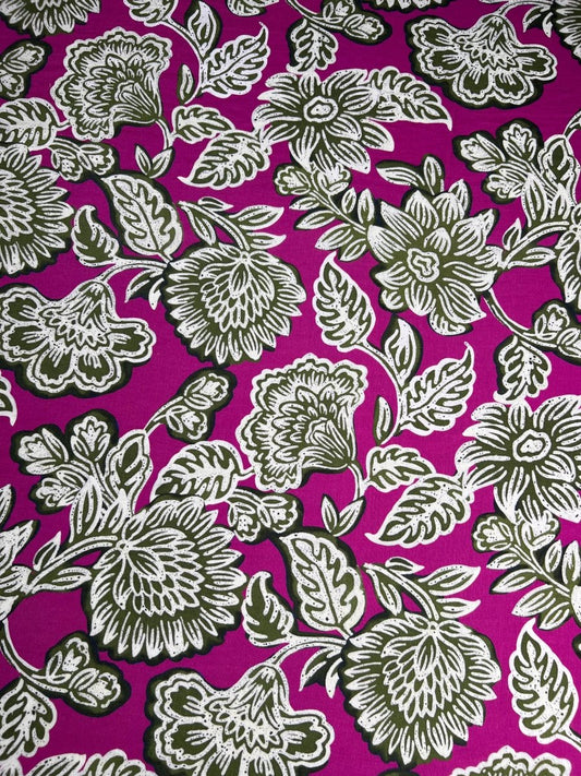 Linen Viscose Floral Fabric - Sharqiya - الشرقية