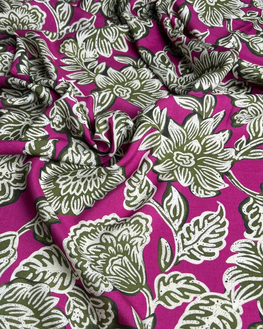 Linen Viscose Floral Fabric - Sharqiya - الشرقية