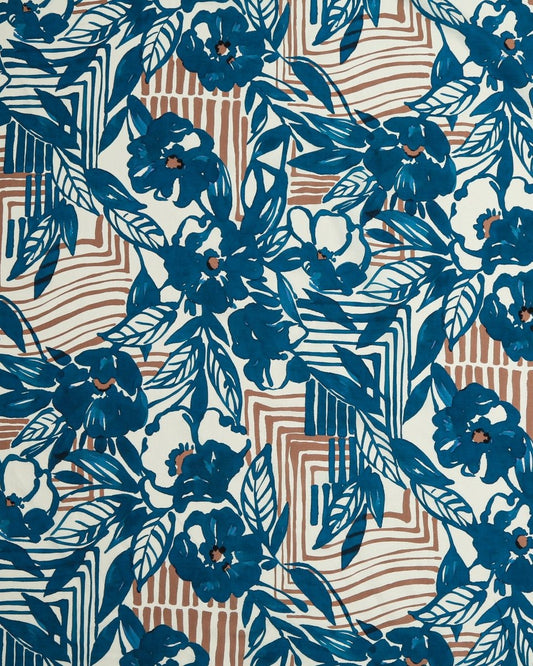 Linen Viscose Floral Fabric - Sharqiya - الشرقية
