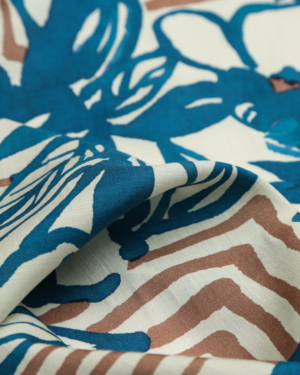 Linen Viscose Floral Fabric - Sharqiya - الشرقية