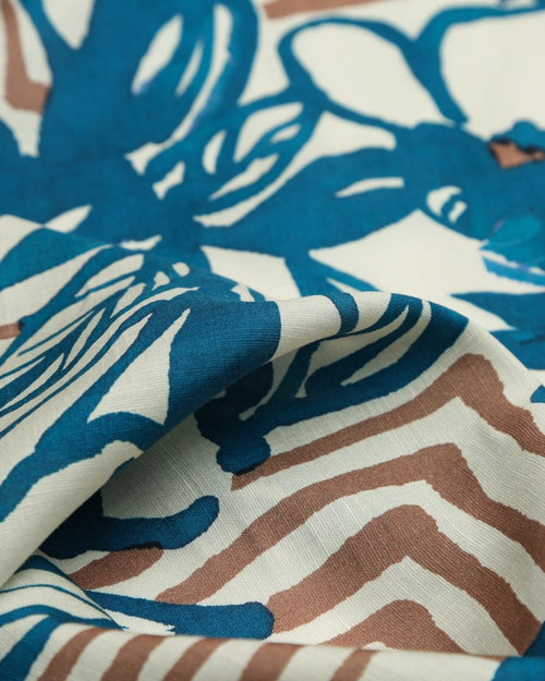 Linen Viscose Floral Fabric - Sharqiya - الشرقية