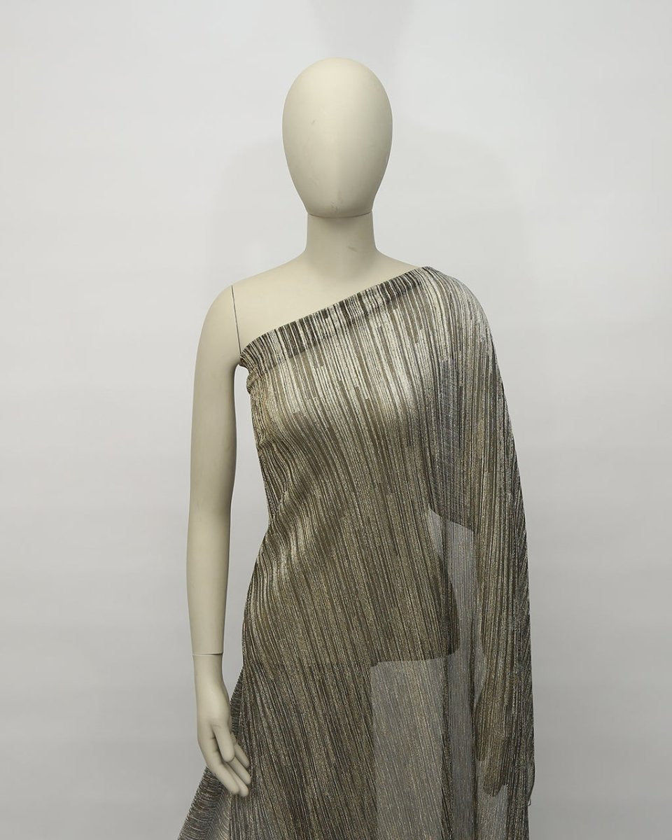Lurex Lurex Chiffon Striped Fabric - Sharqiya - الشرقية