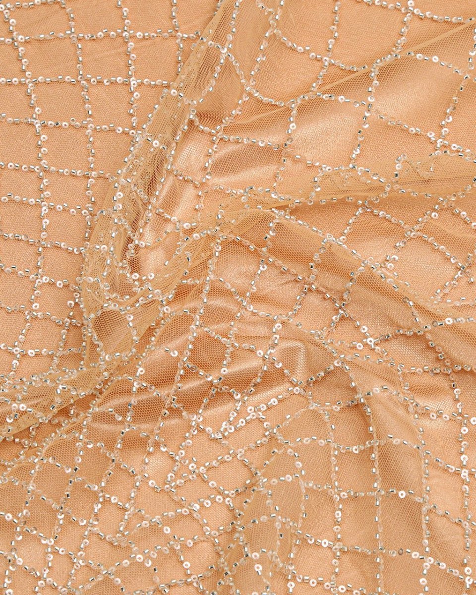 Luxury Silk Tulle Embroidery Fabric - Polyester - Sharqiya - الشرقية