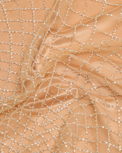 Luxury Silk Tulle Embroidery Fabric - Polyester - Sharqiya - الشرقية