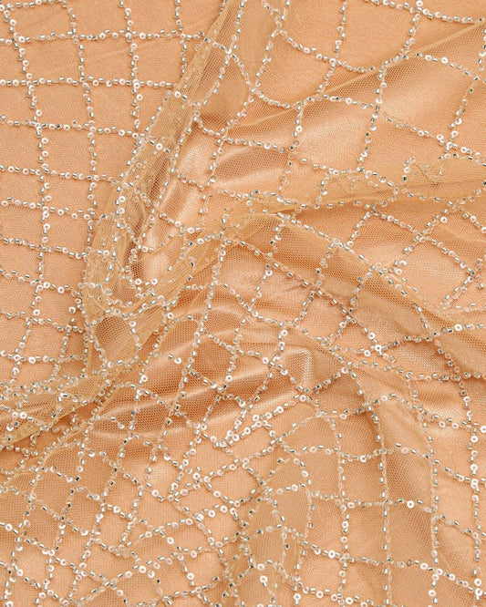 Luxury Silk Tulle Embroidery Fabric - Polyester - Sharqiya - الشرقية