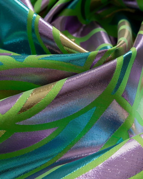 Oskar Silk Jacquard Geometric Fabric - Polyester - Sharqiya - الشرقية