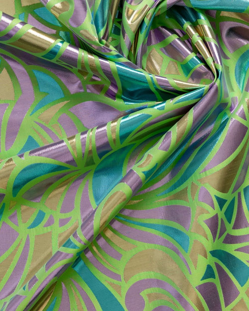 Oskar Silk Jacquard Geometric Fabric - Polyester - Sharqiya - الشرقية