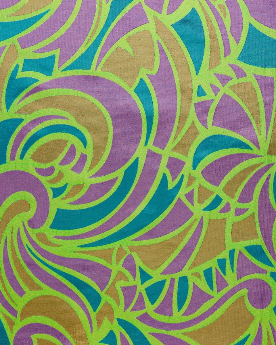 Oskar Silk Jacquard Geometric Fabric - Polyester - Sharqiya - الشرقية