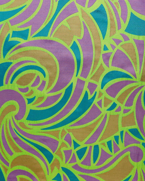 Oskar Silk Jacquard Geometric Fabric - Polyester - Sharqiya - الشرقية