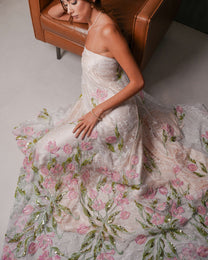 Dantel Embroidery  with Beeds Sequins