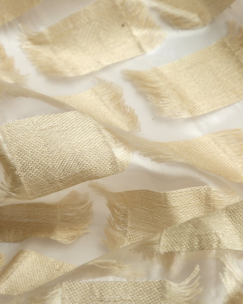 Poly Jacquard Lurex Geometric Fabric - Organza - Sharqiya - الشرقية