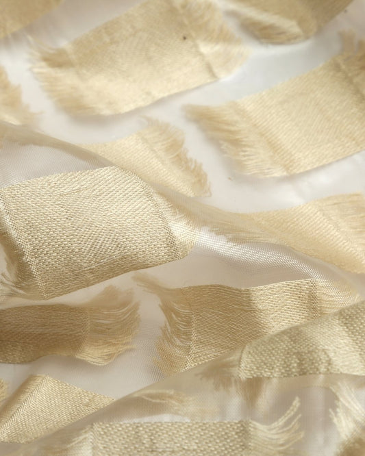 Poly Jacquard Lurex Geometric Fabric - Organza - Sharqiya - الشرقية