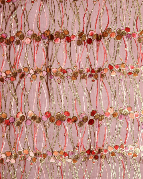 Poly Silk Lurex Floral Lace - Velvet, Pure Silk, Chiffon - Sharqiya - الشرقية