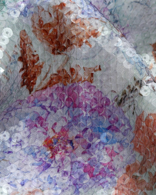 Poly Tulle Polyester Floral Fabric - Sharqiya - الشرقية