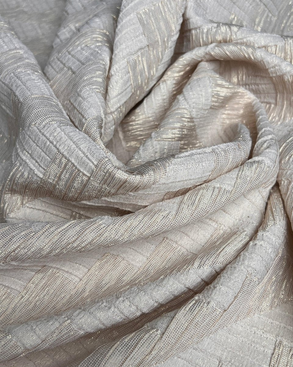 Polyester Lurex Jacquard Geometric Fabric - Sharqiya - الشرقية