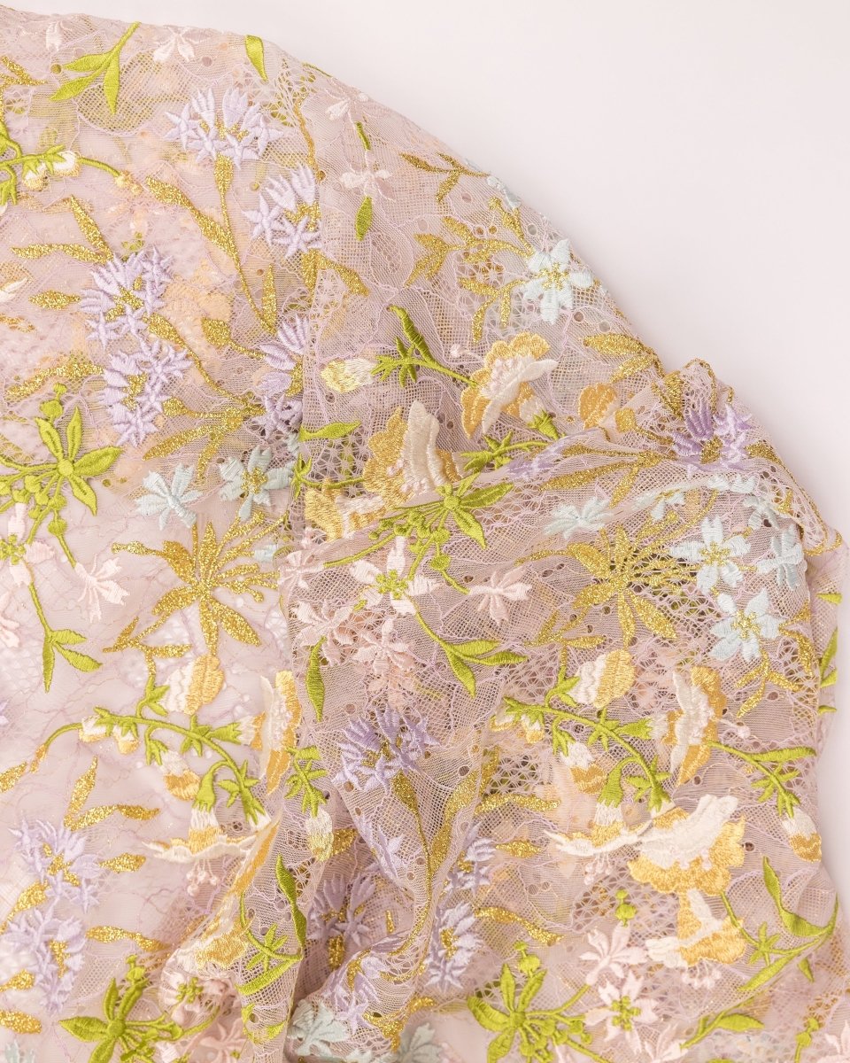 Polyester Sequence Tulle Floral Fabric - Sharqiya - الشرقية