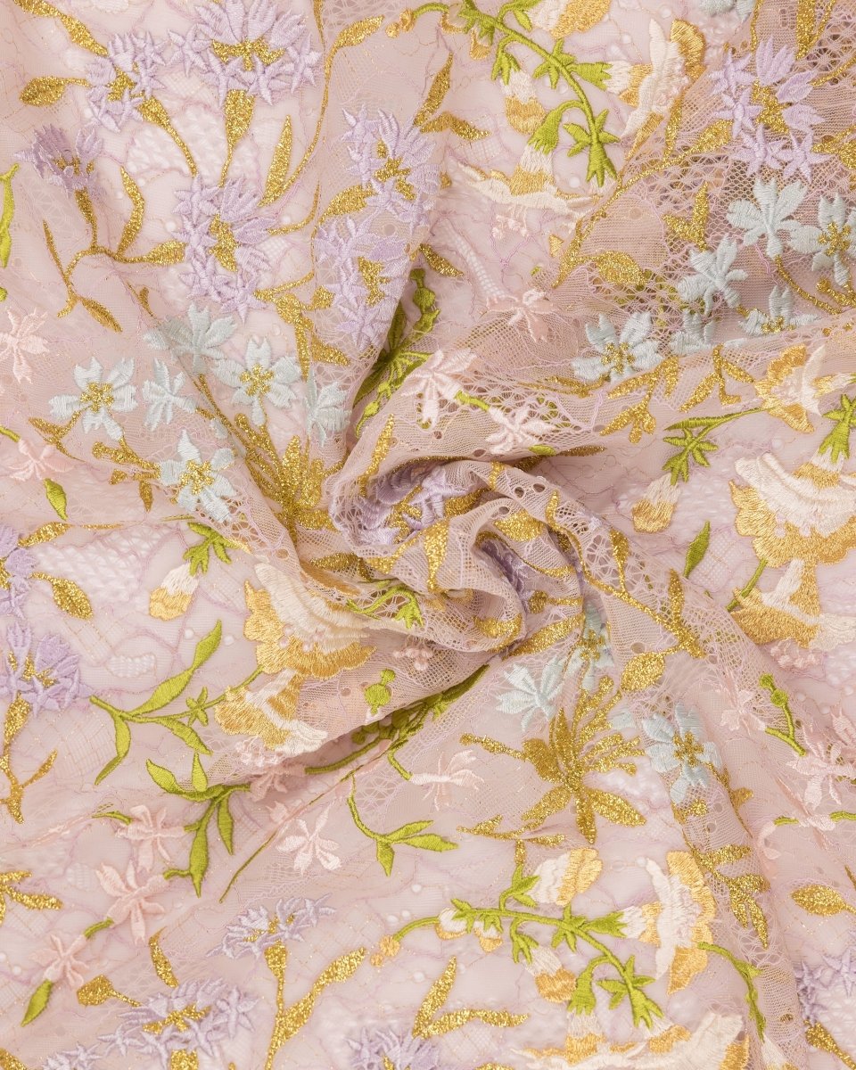 Polyester Sequence Tulle Floral Fabric - Sharqiya - الشرقية