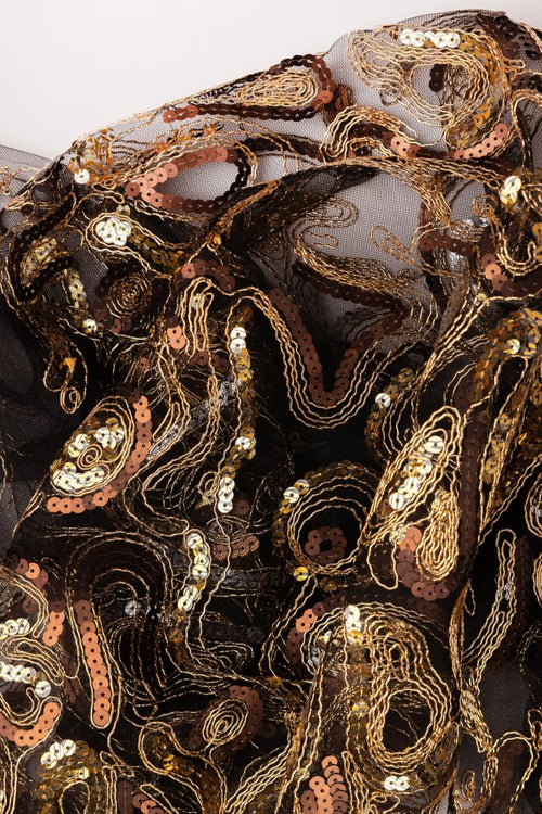 Polyester Sequence Tulle Geometric Fabric - Sharqiya - الشرقية