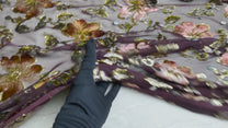 Mousseline de soie naturelle en velours