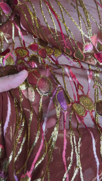 Mousseline de soie naturelle en velours
