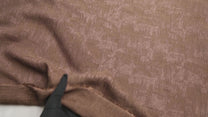 tissu jacquard en lin marron