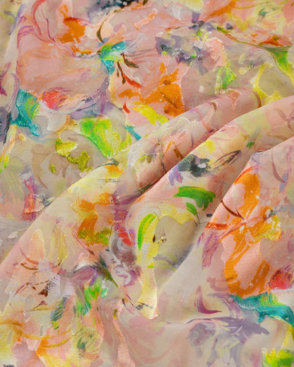 Silk Chiffon Devore - Sharqiya - الشرقية