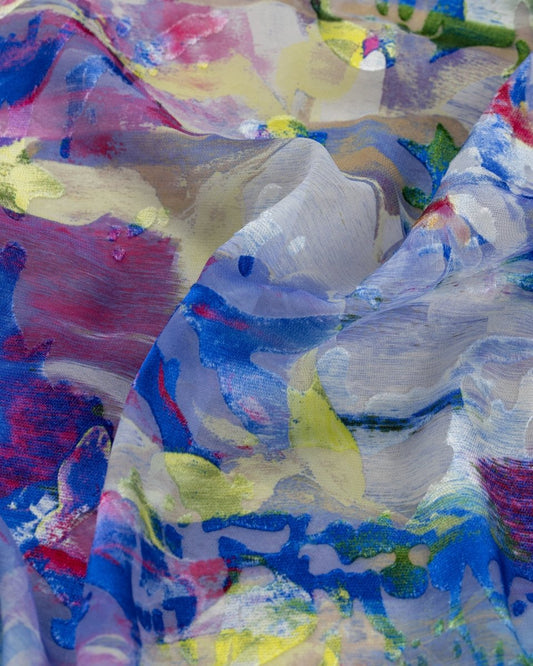 Silk Chiffon Devoré - Sharqiya - الشرقية
