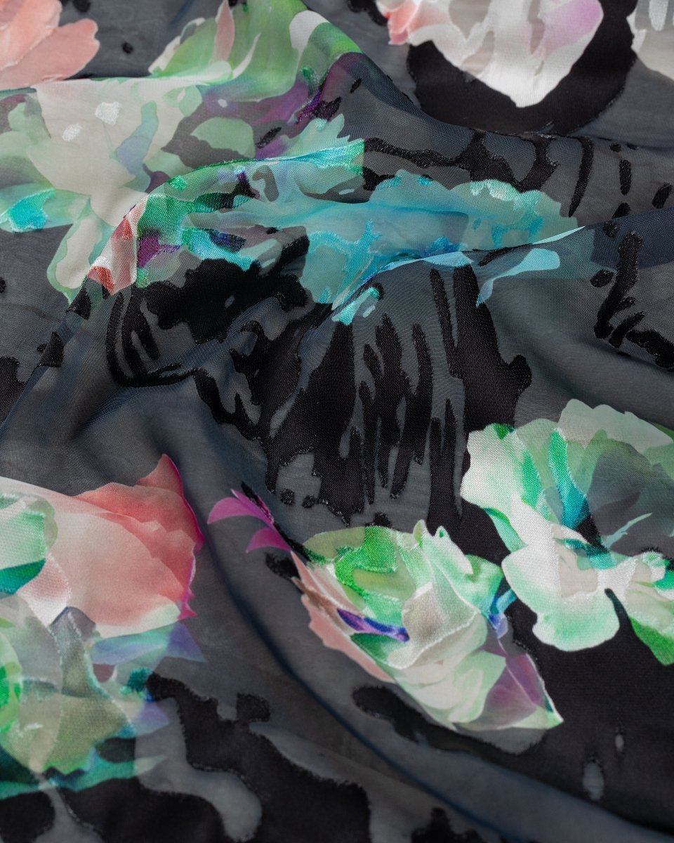Silk Chiffon Devoré - Sharqiya - الشرقية