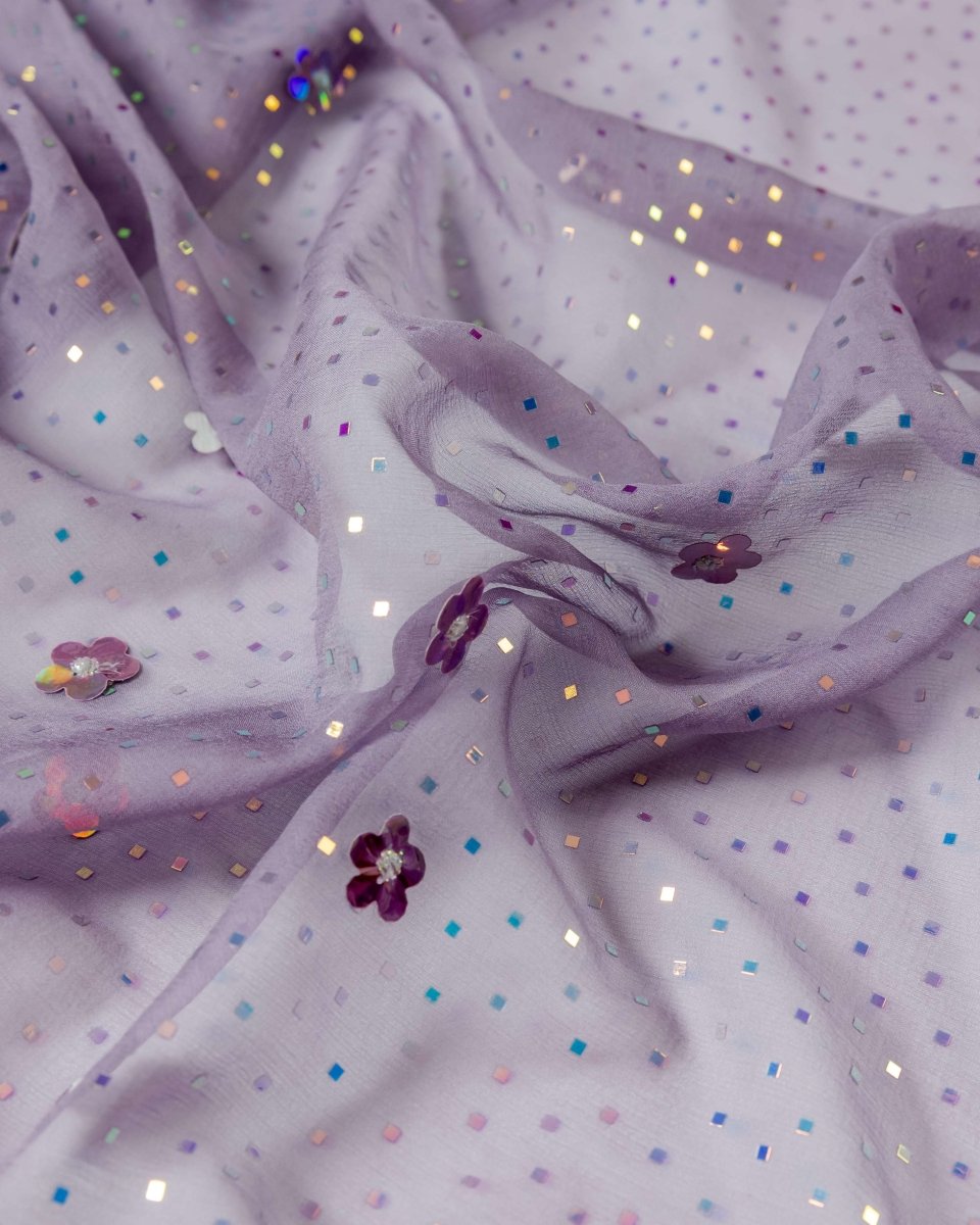 Silk Chiffon Floral Fabric - Sharqiya - الشرقية