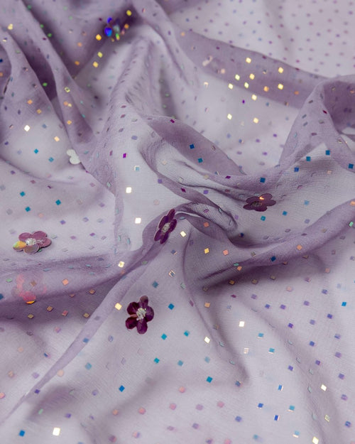 Silk Chiffon Floral Fabric - Sharqiya - الشرقية