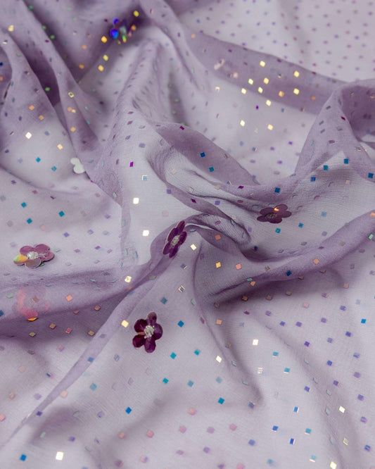 Silk Chiffon Floral Fabric - Sharqiya - الشرقية