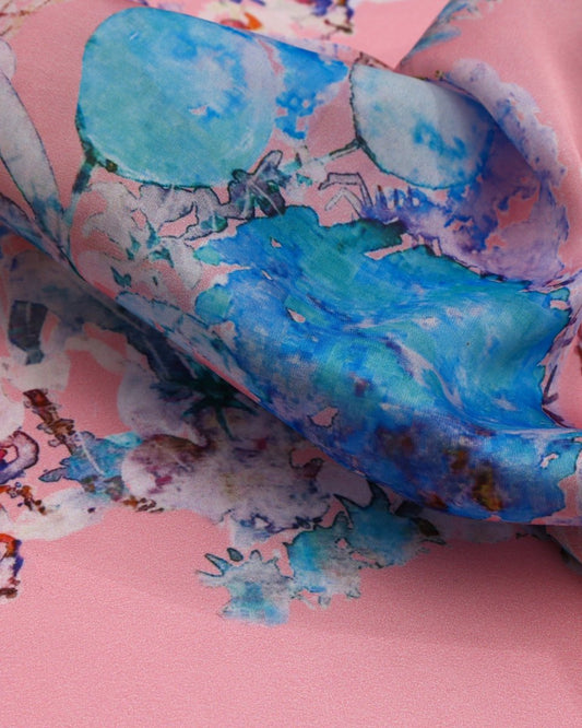 Silk Chiffon Floral Fabric - Sharqiya - الشرقية